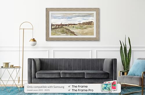 Gatsby Silver Deco TV Frame for Samsung The Frame & Pro TVs