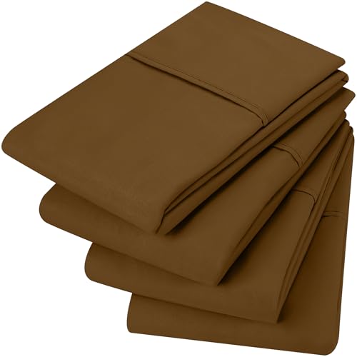 Ultra Soft Mocha Pillow Cases Set of 2 - Envelope Closure
