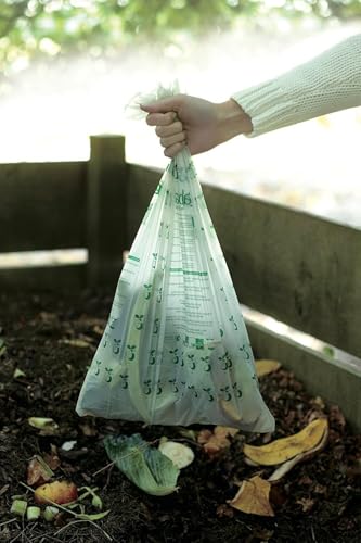 Brabantia Compostable Bin Liners, 1.6 Gallon Trash Bags - 10 Pack