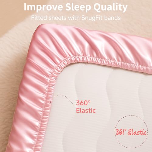 Pro Goleem Satin Bassinet Sheet, Pink - Universal Fit for Baby Hair Care