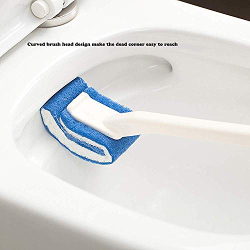 Jufay Scratch-Free Toilet Brush Set - Curved Design for Deep Cleaning