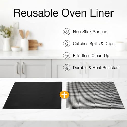 Air Fryer Oven Liners 6 Pack - 12" x 12" Non-Stick Reusable Mats