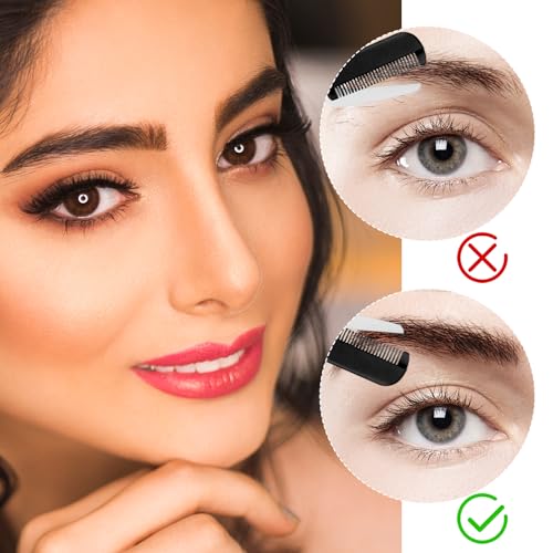 Eyebrow Scissors with Comb and Razor Set - 3 Pack Stainless Steel