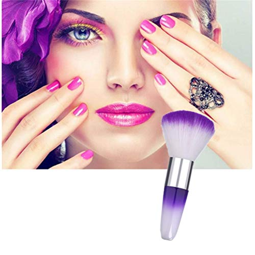 RUITASA Soft Nail Art Dust Remover Brush - Purple Mushroom Head Duster