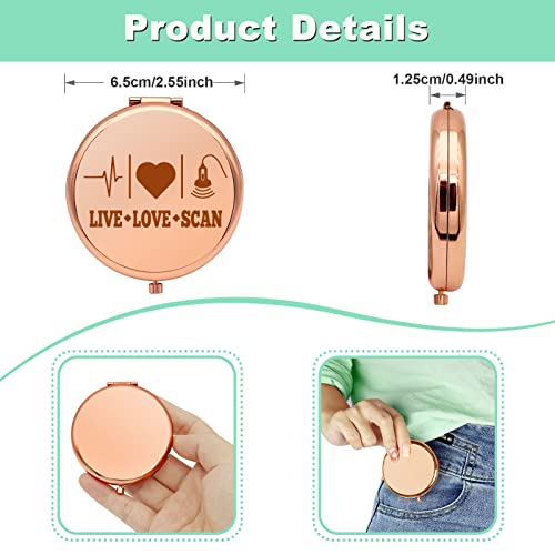 Sonographer Compact Makeup Mirror - Perfect Gift for Ultrasound Tech