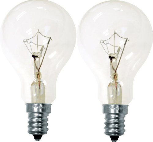 GE 60-Watt A15 Crystal Clear Light Bulb with Candelabra Base, 2-Pack