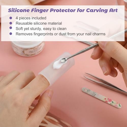 7Pcs Double-Head Nail Art Sculpture Pens & Stainless Steel Dotting Tools