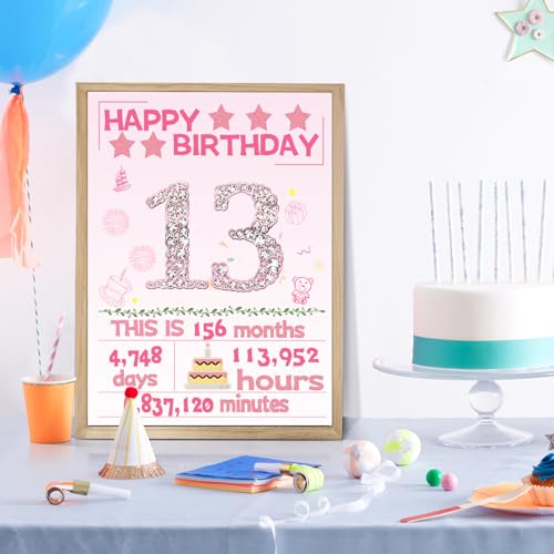 Joycard 13th Birthday Greeting Card with Envelope and 2013 Poster Facts
