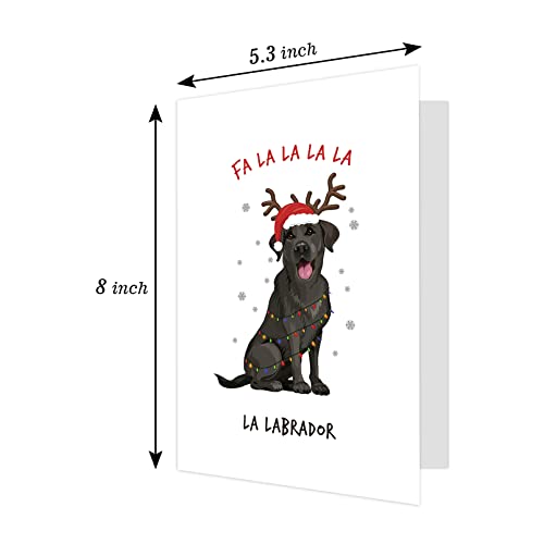 Labrador Christmas Card - Funny Dog Holiday Greeting Card with Envelope