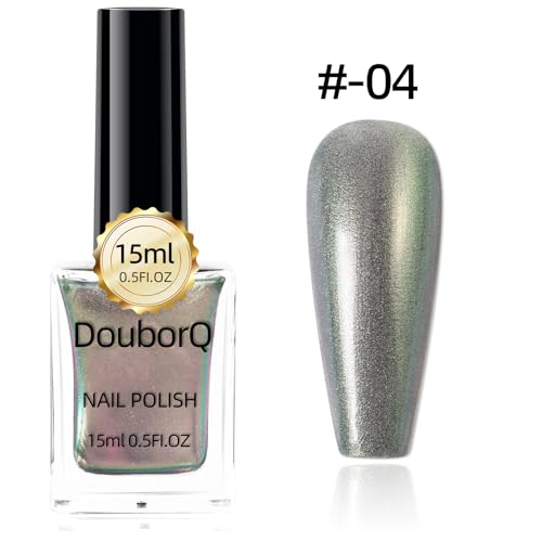 AILALUO Chameleon Chrome Nail Polish - Holographic Iridescent Green 15ml
