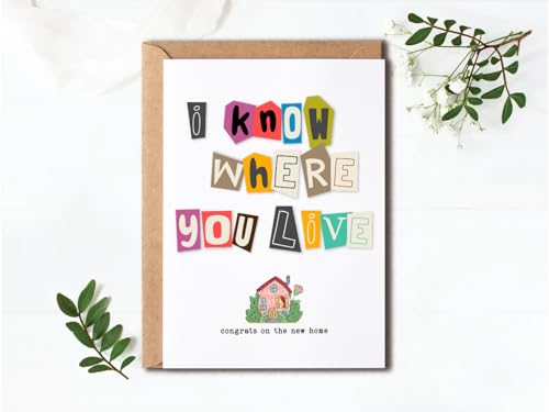 Funny Housewarming Card - Congrats on Your New Home - 5x7 Inch