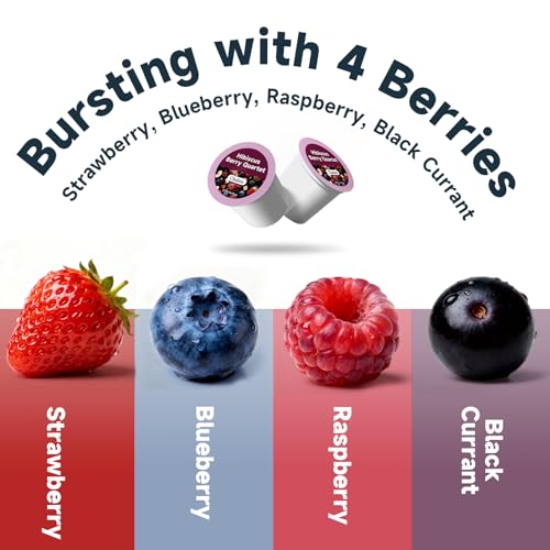 Chaism Hibiscus Berry Herbal Tea Pods - Caffeine Free, 24 K Cups