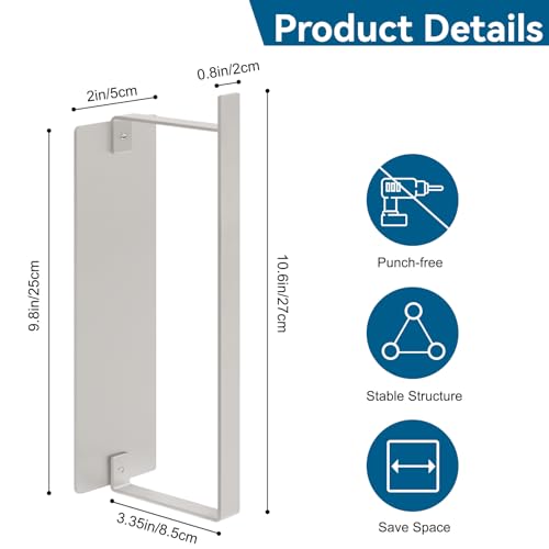 Magnetic Hanger Organizer for Laundry Room, White Carbon Steel Stacker
