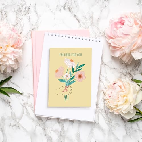 Sweetzer & Orange Elegant Sympathy Card - Floral 5x7” with Gold Foil
