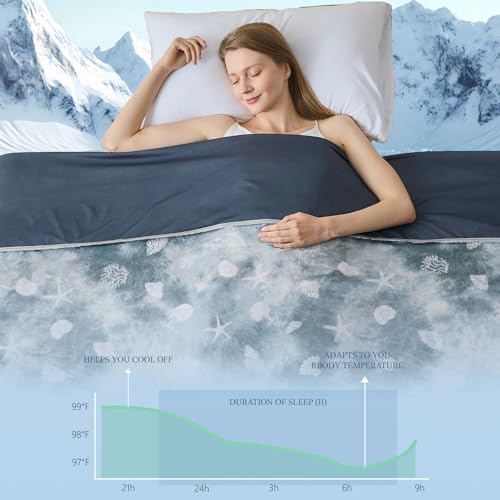 Cooling Blanket Throw (50"x70") - Dark Gray, Double-Sided Soft Blanket for Hot Sleepers