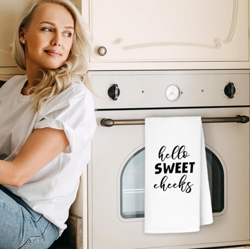 Funny Bathroom Hand Towels - Hello Sweet Cheeks Design, 16x24