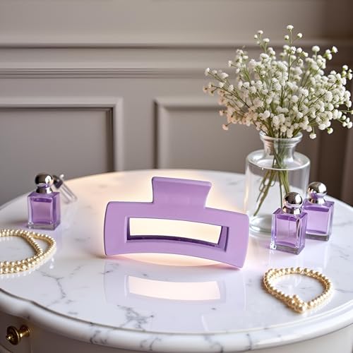 Purple Hair Claw Clip Retro Hollow Large Strong Hold for Women