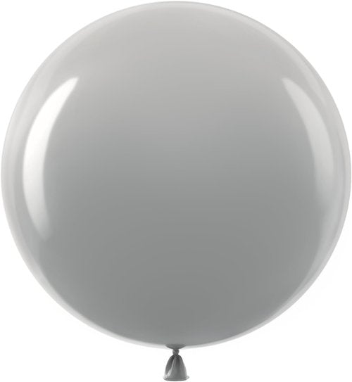 Bezente Gray Giant Balloons - 36 Inch Jumbo Round Pastel Gray Latex Balloons | 8 Pack for Parties