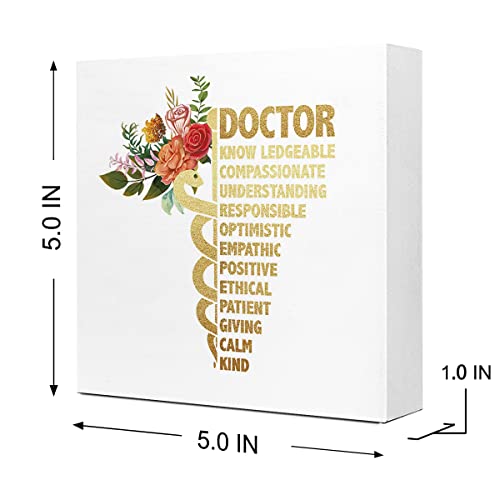 Doctor Office Wood Block Sign - Inspirational Desk Decor Gift