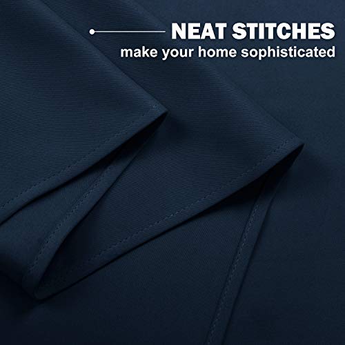NICETOWN Navy Blackout Kitchen Curtains 42"W x 36"L (Pack of 2)