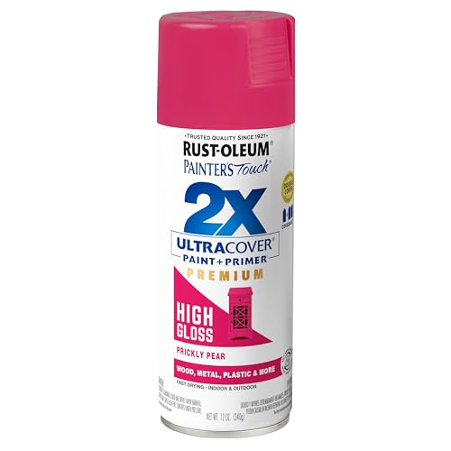 Rust-Oleum Painter's Touch 2X Ultra Cover Spray Paint, High Gloss Prickly Pear, 12 oz