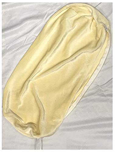 Deluxe Yellow Velour Jackson Roll Zip Pillowcase - Fits 17" x 7"