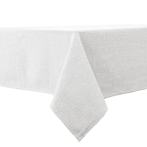Waterproof Rectangle Table Cloth - Owl Gray 70x55 Inches - Wrinkle Resistant & Easy Care