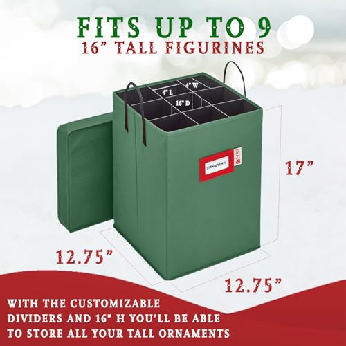 HOLDN’ STORAGE Green Figurine Collectible Storage Box - Protect & Organize Holiday Decor