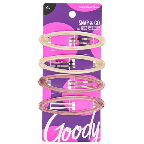 Goody Kids Epoxy Contour Snap Clips 4 Count Assorted Colors