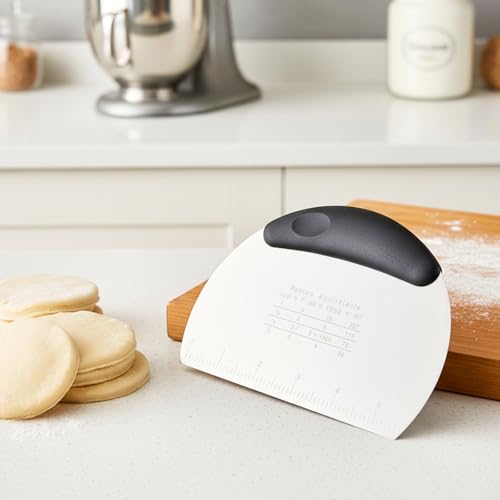 Premium Stainless Steel Dough Scraper with Grip Handle