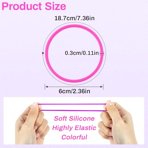 Glow in the Dark Jelly Bracelets & Hair Ties - 30 Pack Neon 80s Accessories