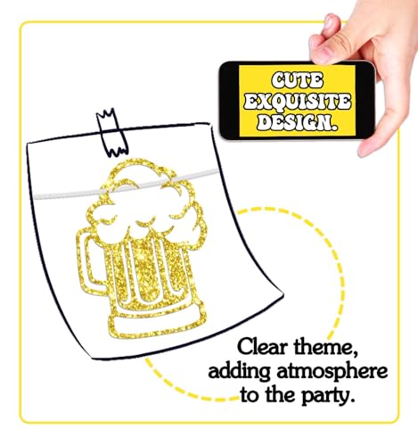 Brews Before I Dos Beer Themed Party Banner - Gold Glitter