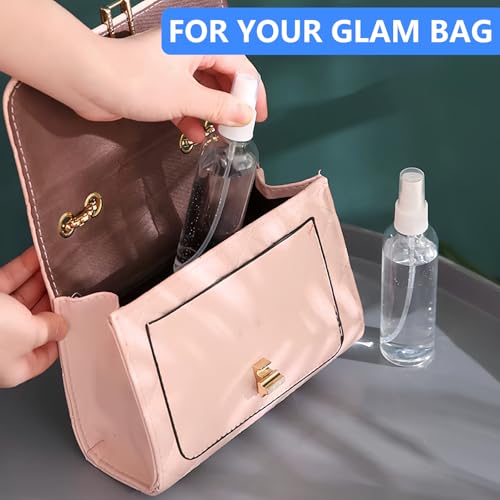 Clear Plastic Travel Spray Bottles 2 Oz 4 Pack Refillable Leak Proof