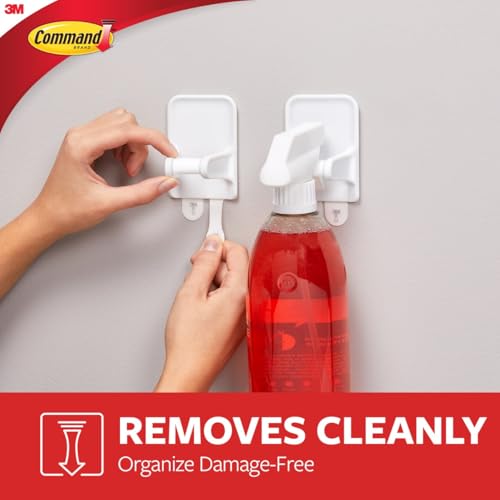 Command Spray Bottle Holders - 2 Pack with 6 Strips | Damage-Free Wall Mount