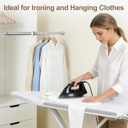 Adjustable Valet Rod for Closet - Heavy Duty Pull-Out Clothes Hanger