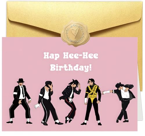 Hee-Hee Birthday Greeting Card - Retro Pop Dance Humor, Pink-1