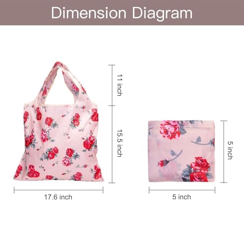 MOLOVA Reusable Grocery Tote Bag - Foldable & Washable, Large Capacity