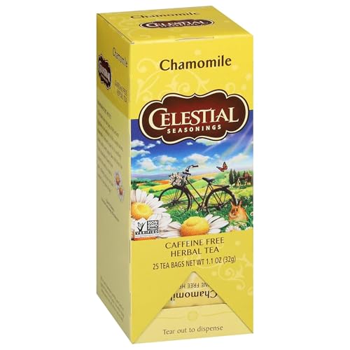 Caffeine Free Chamomile Herbal Tea - 25 Tea Bags | Celestial Seasonings