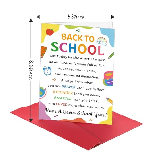 First Day of School Card for Kids - Kindergarten to 8th Grade