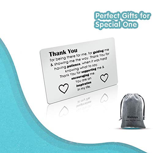 Engraved Wallet Card - Thank You Gift for Teachers & Mentors