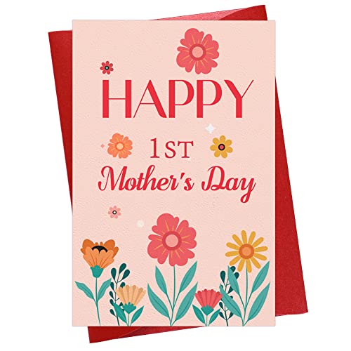 WaaHome First Mother's Day Card for New Mom with Photo Insert