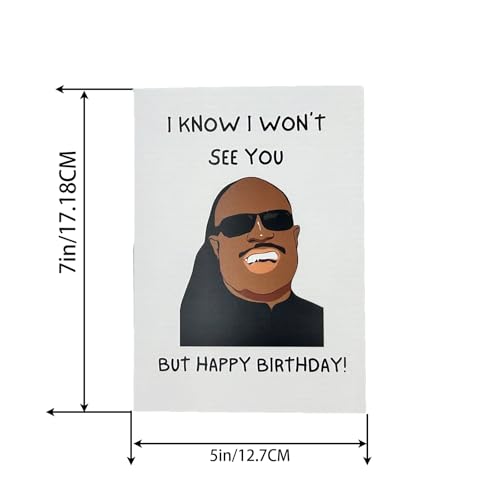 Funny Birthday Card - I Know I Won't See You, But Happy Birthday!