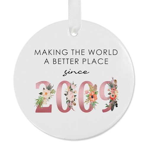 17th Birthday Ceramic Ornament Keepsake for Girls Born in 2009