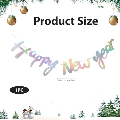 Colorful Happy New Year Banner 2026 - Festive Party Decoration