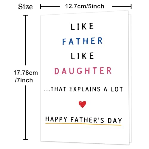 Funny Father's Day Card from Daughter - Like Father Like Daughter ZN-511
