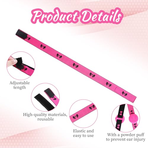 Adjustable Elastic Wig Band for Lace Front Wigs 2 Pcs Rose Red Bow
