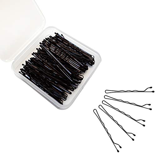 ScivoKaval Black Bobby Pins 100 Count with Storage Case