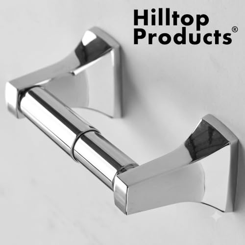 2 Pack Chrome Toilet Paper Holder Replacement Rods | Heavy-Duty Spring Loaded