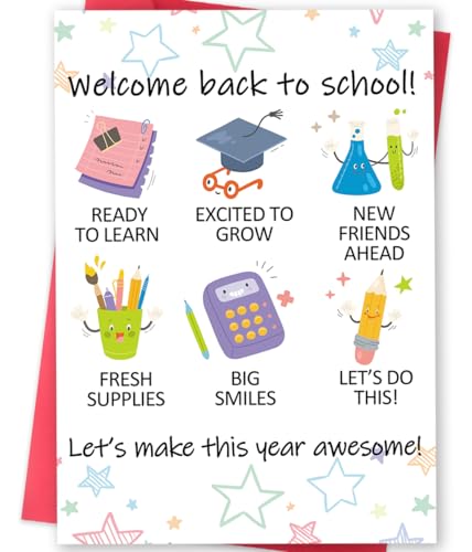 First Day of School Greeting Card - Back to School Gift (Model 087)