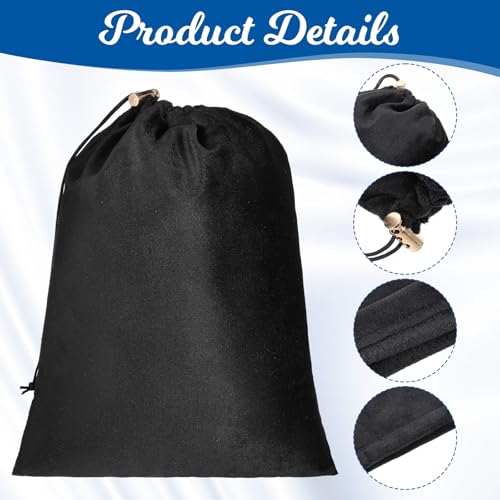 InnoHHustle Velvet Storage Bags Set - Discreet Drawstring Pouches for Toys & Personal Items, 3 Sizes, 6 Pack